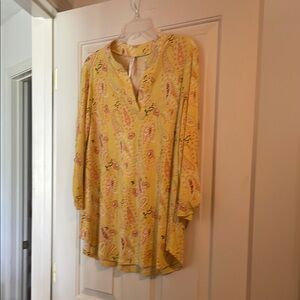 Dear Scarlet Yellow Paisley Blouse